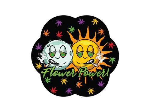 Flower Power Sun and Moon Sticker