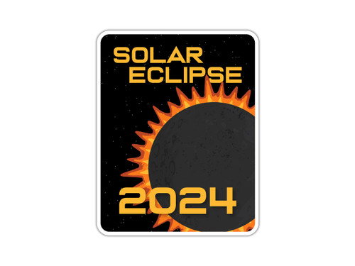 Full Solar Eclipse 2024 sticker/ Waterproof Vinyl Decal. Fun stickers that can go anywhere! Laptops, tumblers, car and vehicle