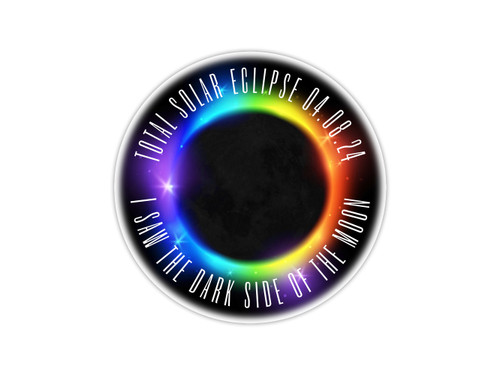 Total Solar Eclipse sticker/ Dark Side of the Moon sticker