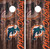 Throwback Miami Dolphins Cornhole Wraps / Skins - Design 8