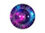 Total Solar Eclipse Universe Map Purple and Blue sticker