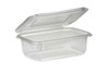 Salad Container Rectangular Clear Plastic with Hinged Lid 750ml Pack Size 300