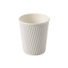 Hot Drink Cup Ripple Wall White 12oz Pack Size 25