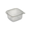 Salad Container Rectangular Clear Plastic with Hinged Lid 500ml Pack Size 50