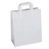 White Paper Take Away Bags with Handles - Small