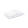 Sabert Rectangular PP Microwavable Lid for 2 Compartment Base Pack Size 150