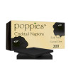 Poppies Napkins 2Ply 24cm 4 Fold Black Pack Size 4000