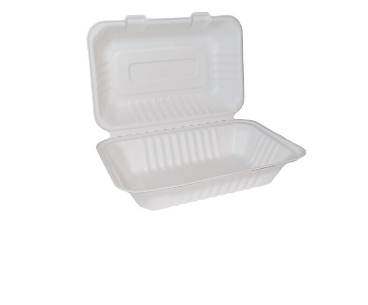 Bagasse Clam Shell Large 9x6 Pack Size 125