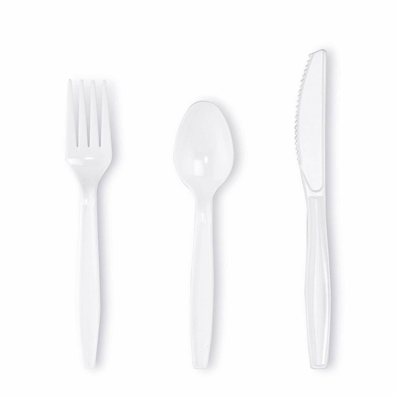 Plastic Cutlery White Pack Size 100