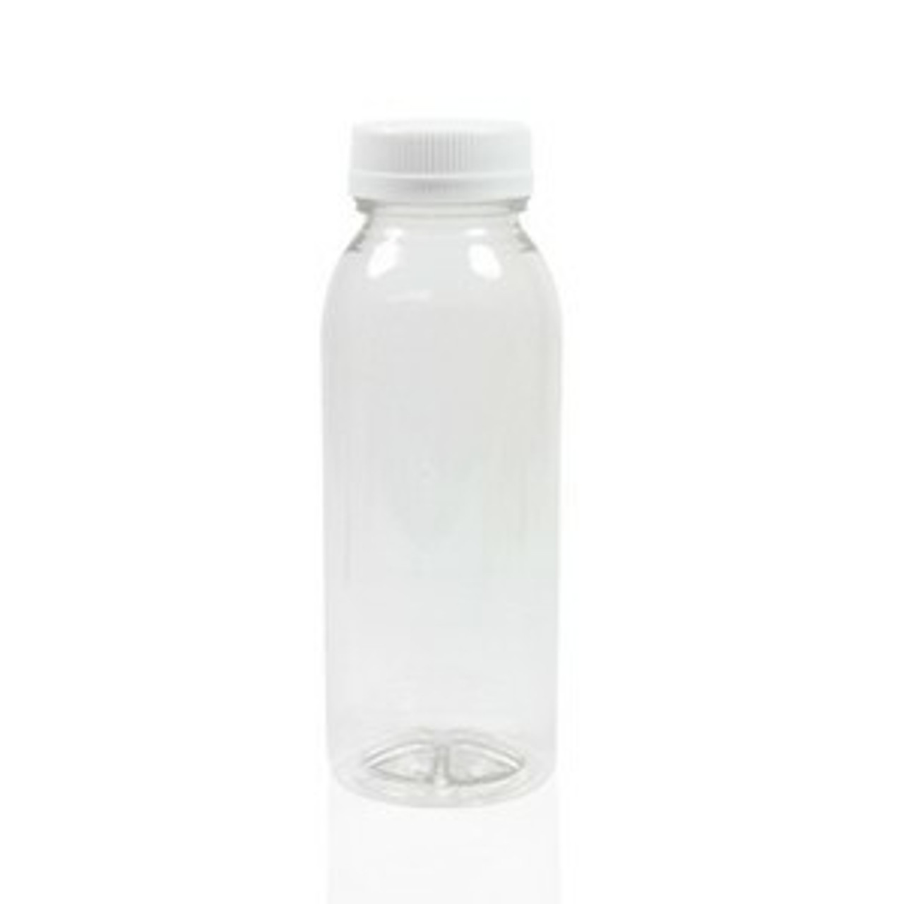 Juice Bottles Clear 250ml and White Lids Pack Size 226