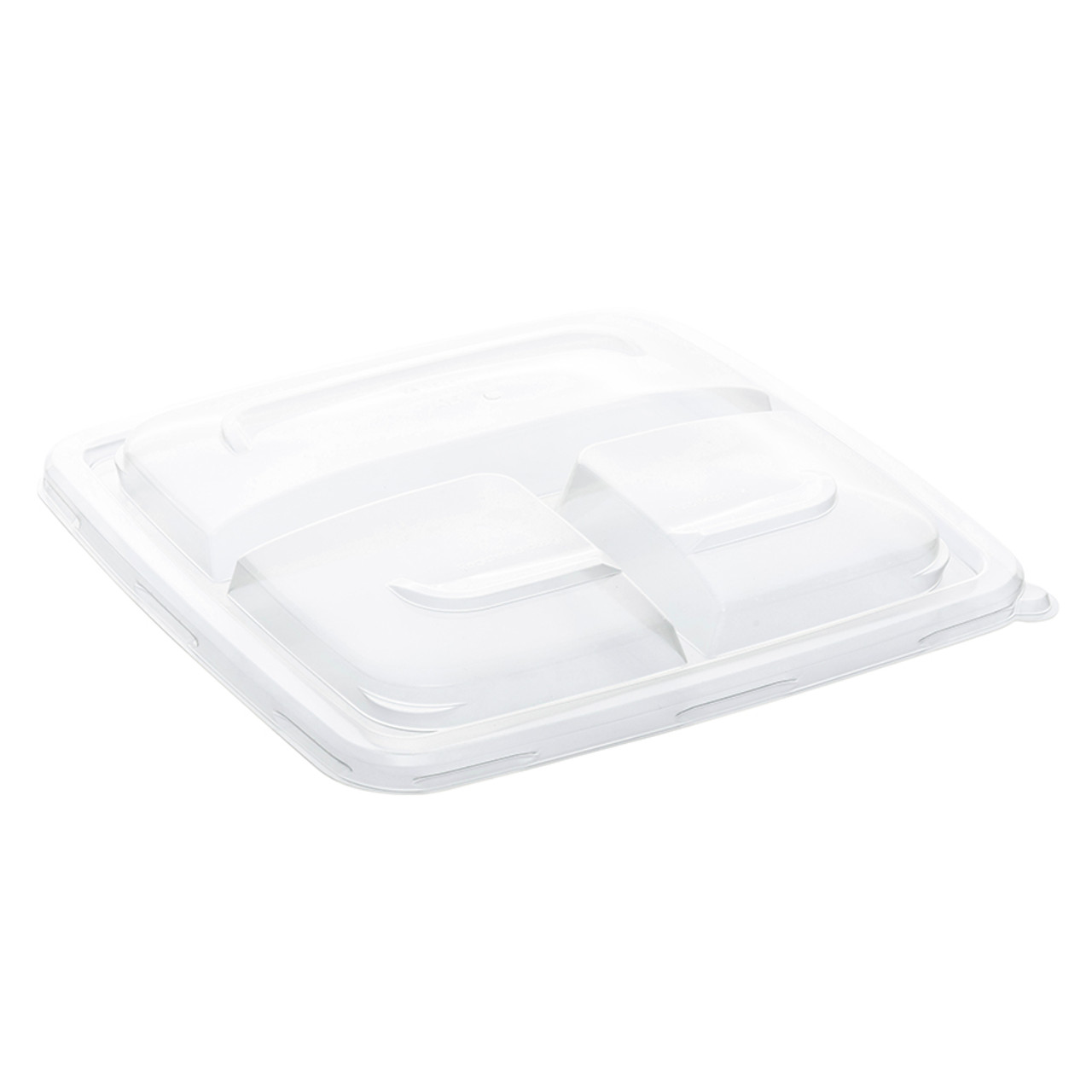 Sabert PP Lid for 3 Comp Square Bowl 1400ml  Pack Size 150