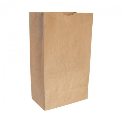 Printed Brown Paper Take Away Bags Without Handles - XL