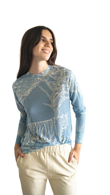 Cashmere Sweater Safari Light Blue