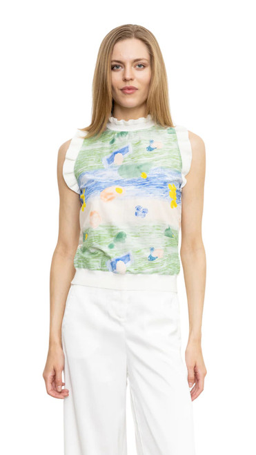Water Color Sleeveless Top