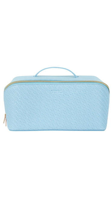 Herringbone Beauty Bag Large Bluebell