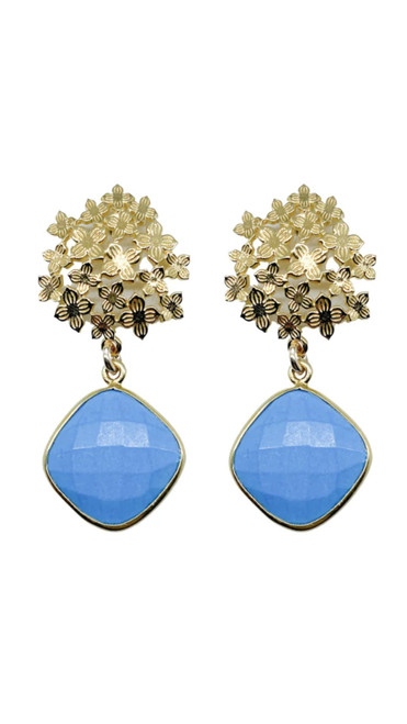 Jardin Hydrangea Turquoise Drop Earring