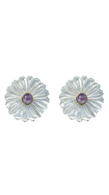Fleur Amethyst Earrings