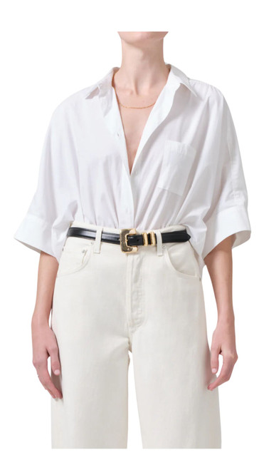 Claire Origami Shirt in Optic White