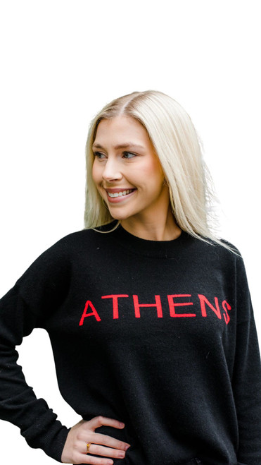 Athens Cashmere Sweater- Black