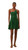 Green One Shoulder Leaf Mini Dress