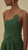 Green One Shoulder Leaf Mini Dress
