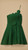 Green One Shoulder Leaf Mini Dress