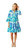 Caty Dress in Cerulean Watercolor Ikat