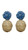 Liz Rattan Ball Blue Earrings