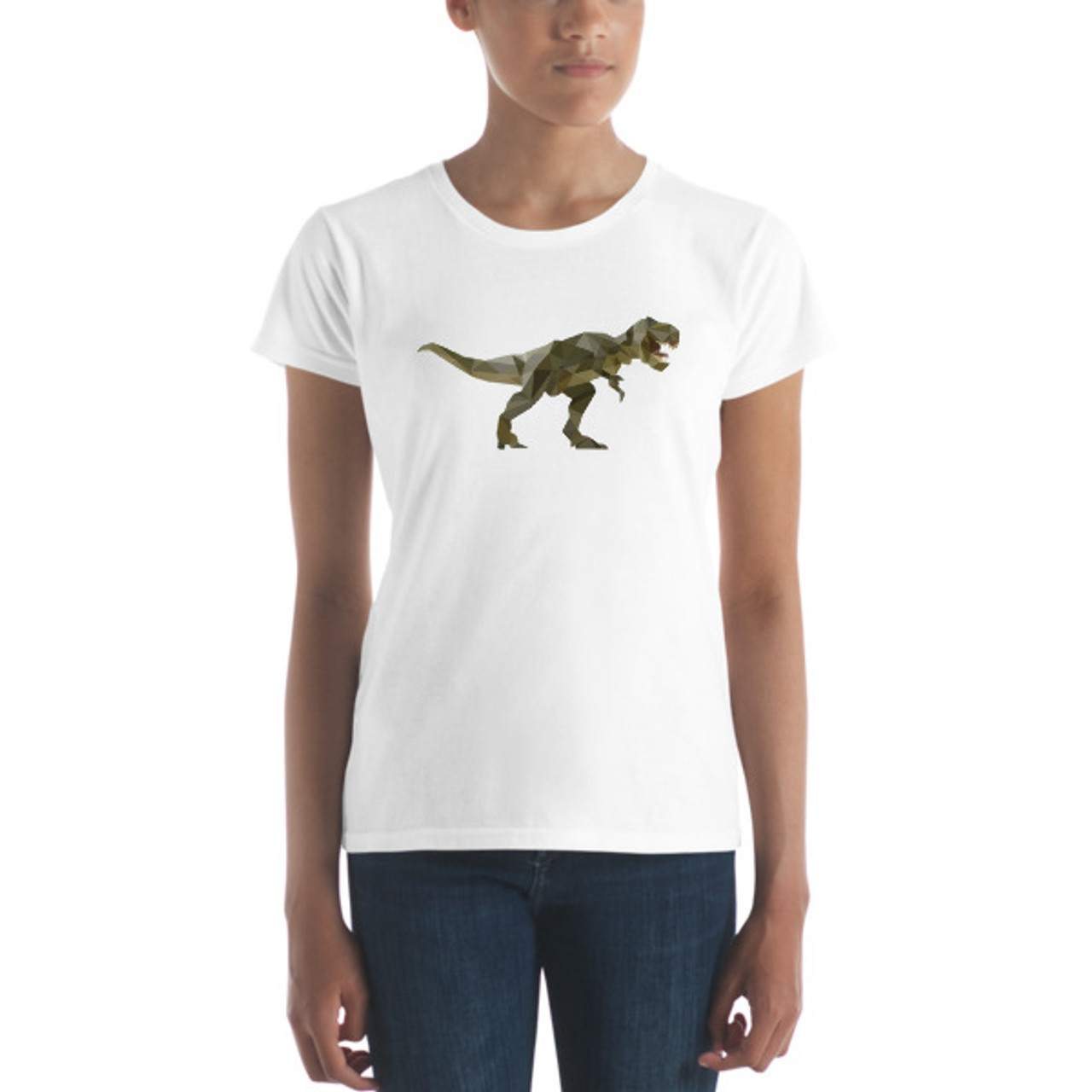 Tyrannosaurus Polygon Women's Short Sleeve T-shirt - The Dino Reserve