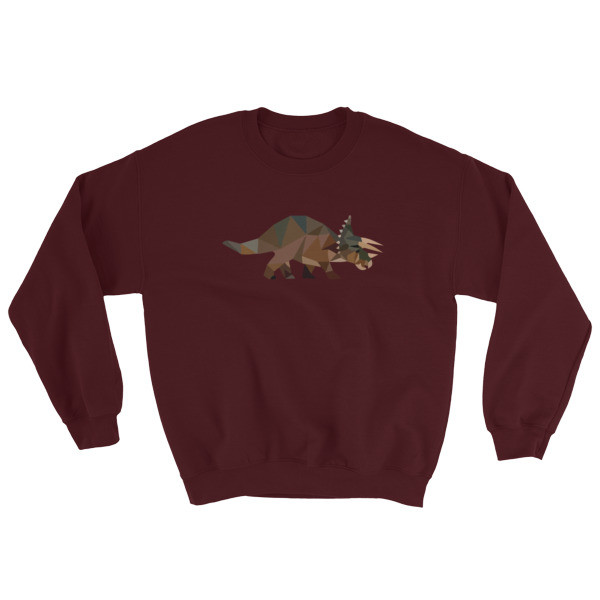 Triceratops Polygon Sweatshirt The Dino Reserve