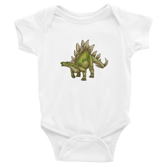 stegosaurus infant bodysuit, dinosaur baby outfit, baby dinosaur clothes