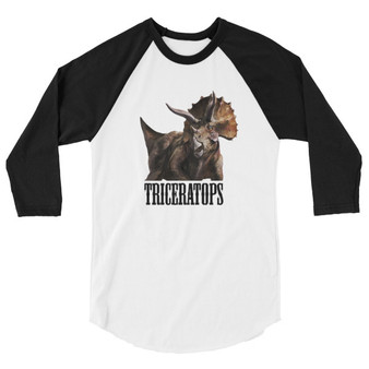 Triceratops III 3/4 Sleeve Raglan Shirt