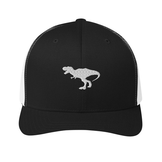 White Logo Tyrannosaurus Trucker Cap - The Dino Reserve