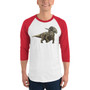 triceratops shirt, dinosaur shirt, dinosaur baseball shirt, triceratops baseball shirt, triceratops raglan, dinosaur raglan