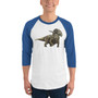 triceratops shirt, dinosaur shirt, dinosaur baseball shirt, triceratops baseball shirt, triceratops raglan, dinosaur raglan