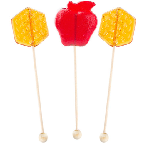 Hand Made Honeycomb & Apple Honey Lollipops - 4CT Box Hand Made Honeycomb & Apple Honey Lollipops - 4CT Box
