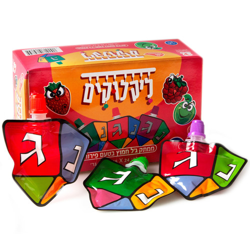 Hanukkah Dreidel Fruit Flavored Sour Squeeze Candy Hanukkah Dreidel Fruit Flavored Sour Squeeze Candy