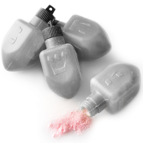 Hanukkah Strawberry Fizz Silver Dreidels Candy - 18CT Bag Hanukkah Strawberry Fizz Silver Dreidels Candy - 18CT Bag