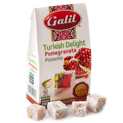 Pomegranate & Pistachio Turkish Delight - 3.5oz Box Pomegranate & Pistachio Turkish Delight - 3.5oz Box
