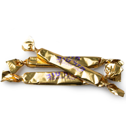 Gold  Mazal Tov Chewy Sticks Taffy - Sour Strawberry Gold  Mazal Tov Chewy Sticks Taffy - Sour Strawberry