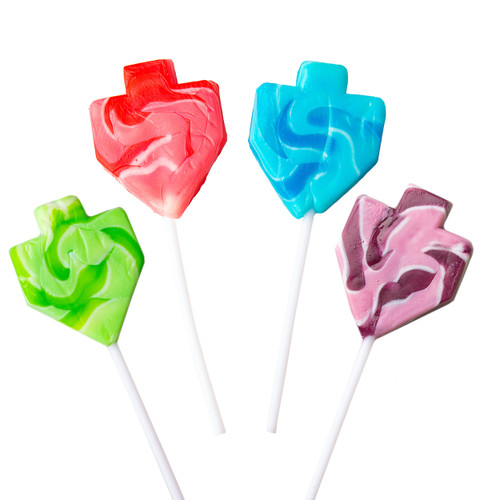 Assorted Hanukkah Twisty Dreidel Lollipops - 24CT Tub Assorted Hanukkah Twisty Dreidel Lollipops - 24CT Tub