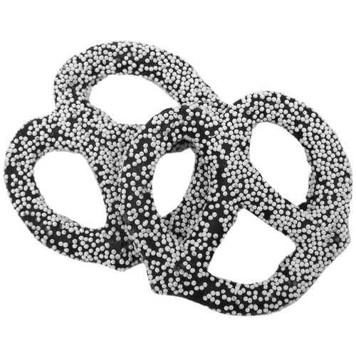 Chocolate Covered Pretzels with White Nonpareils - 10CT Box Chocolate Covered Pretzels with White Nonpareils - 10CT Box
