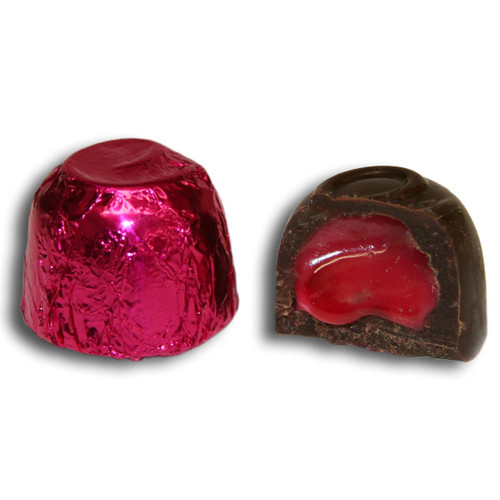 Passover Raspberry Foiled Chocolate Truffles - 18 Pc.