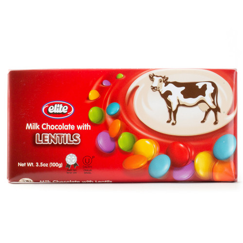 Elite Milk Chocolate Bars with Lentils - 12CT Box Elite Milk Chocolate Bars with Lentils - 12CT Box