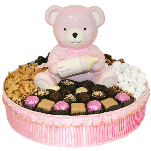 Baby Girl Ceramic Teddy Bear Gift