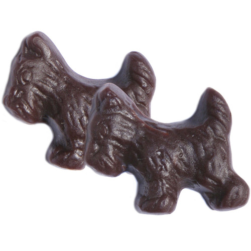 Licorice Brown Scottie Dogs - Chocolate