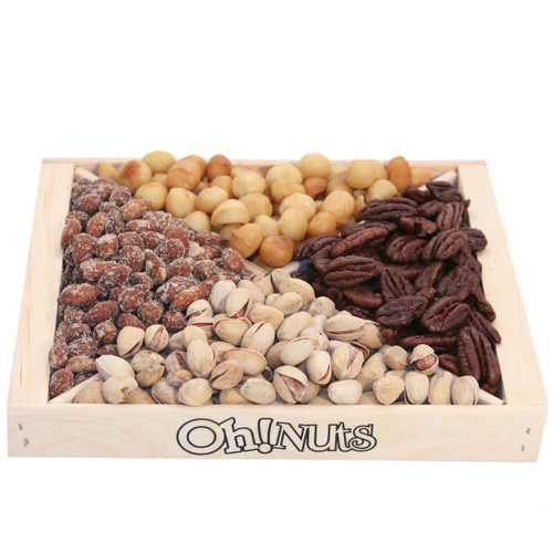 Oh! Nuts Wooden Nut Gift Tray Oh! Nuts Wooden Nut Gift Tray