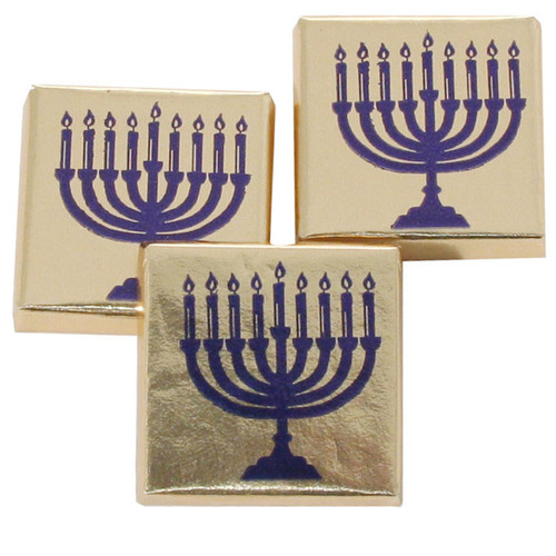 Hanukkah Chocolate Squares - Menorah Hanukkah Chocolate Squares - Menorah