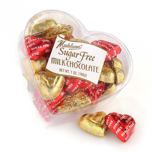 Sugar Free Milk Chocolate Hearts - 7 oz