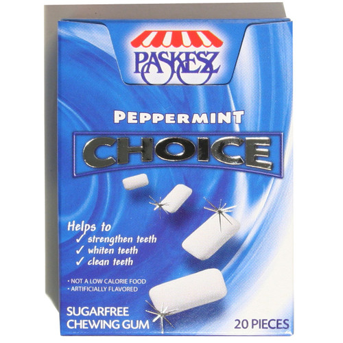 Choice Sugar Free Peppermint Gum Box Choice Sugar Free Peppermint Gum Box